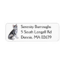 Search for siberian husky dog return address labels Cute