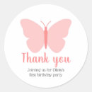 Search for butterfly 1st birthday stickers Pink