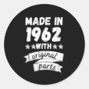 Search for made in 1962 stickers Funny