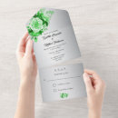 Search for green and silver invitations All in one