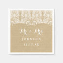 Search for rustic wedding napkins Script