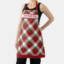 Search for large red aprons Rustic