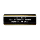 Search for black gold foil return address labels Simple