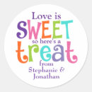 Search for love is sweet stickers Pink