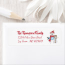 Search for winter snowman return address labels Cartoon