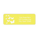 Search for white butterflies return address labels Yellow