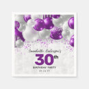 Search for silver and purple napkins For her