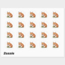 Search for watercolor fox stickers Woodland animal