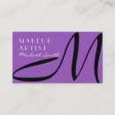 Search for lilac business cards Makeup artist