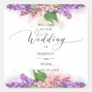 Search for purple flower wedding stickers Lilac flowers
