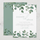 Search for green foliage wedding invitations Boho