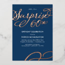 Search for blue and gold 60th birthday invitations Surprise