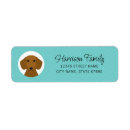 Search for red dachshund return address labels Dog
