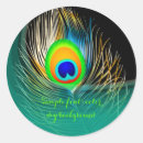 Search for peacock feather wedding stickers Birds