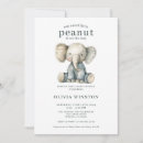 Search for sweet little peanut invitations Watercolor elephant
