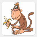 Search for funny banana cartoon stickers Monkey