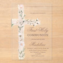 Search for floral first communion invitations Christian