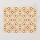 Search for retro geometric patterns postcards Orange