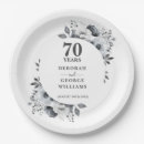 Search for 70th wedding anniversary paper plates Floral