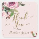 Search for pink rose thank you stickers Bridal