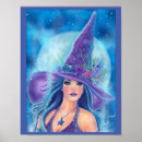 Search for halloween witch art Full moon
