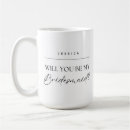 Search for bridesmaid proposal mugs Black and white