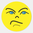 Search for angry cartoon face stickers Yellow