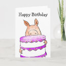 Search for pig birthday cards Pink