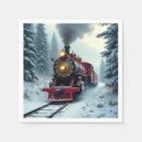 Search for christmas train napkins Snow