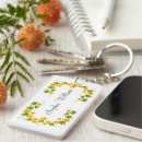 Search for yellow flower rectangular key rings Floral