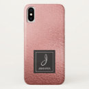Search for faux rose gold foil iphone cases Monogrammed
