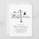 Search for black white 1st birthday invitations Wild one