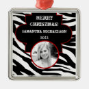 Search for black and white patterns christmas tree decorations Zebra