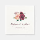 Search for burgundy and blush wedding napkins Watercolor