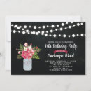 Search for mason jar birthday invitations Chalkboard
