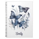 Search for blue butterfly notebooks Watercolor