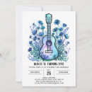Search for guitar birthday invitations Blue