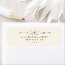 Search for ivory wedding return address labels Calligraphy