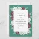 Search for teal rose wedding invitations Floral
