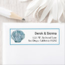 Search for rustic nautical return address labels Seashell