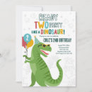 Search for two rex birthday invitations Dinosaur three rex