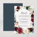 Search for burgundy wedding reception invitations Details