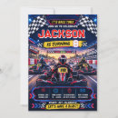 Search for go kart birthday invitations Race car birthday