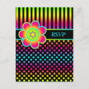 Search for stripes sweet 16 invitations Neon