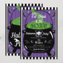 Search for cauldron halloween invitations Purple