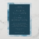 Search for elegant watercolor wedding invitations Navy