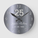 Search for 25th anniversary clocks Silver