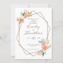 Search for geometric frame wedding invitations Gold