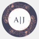 Search for floral monogrammed stickers Chic