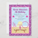 Search for gymnastics birthday invitations Purple